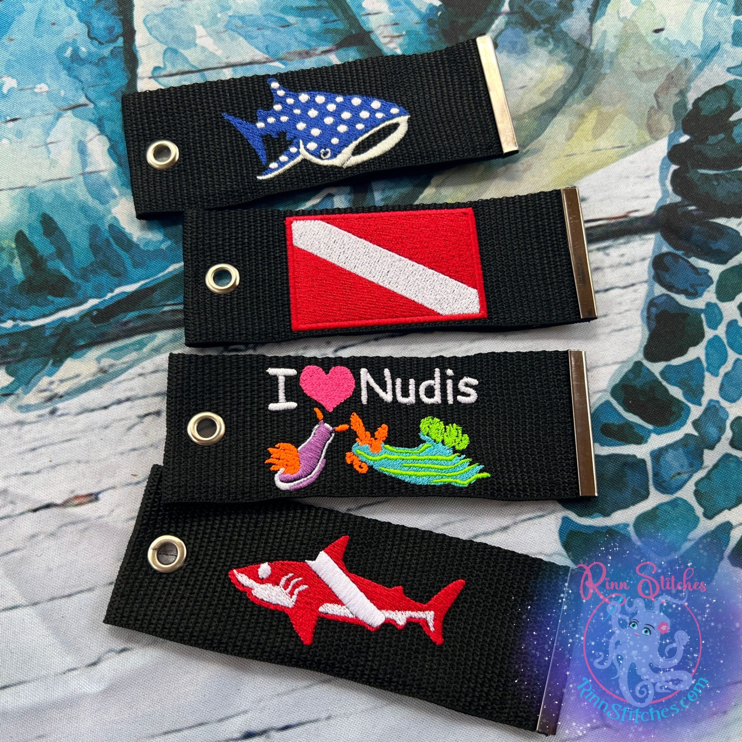 Frogfish Luggage Tag, Personalized Embroidered Bag Tag - Image 11