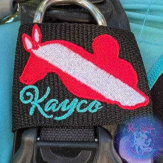 Dive Flag Nudibranch Personalized BCD Tag