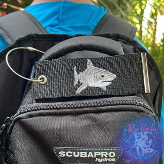 Tiger Shark Luggage Tag, Personalized Embroidered Bag Tag For All Your Travel Needs