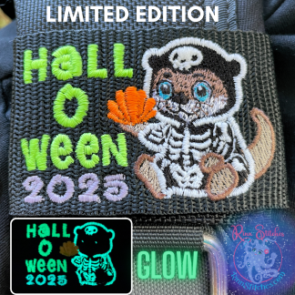 Limited Edition Halloween 2025 Skeleton Otter Glow BCD Tag