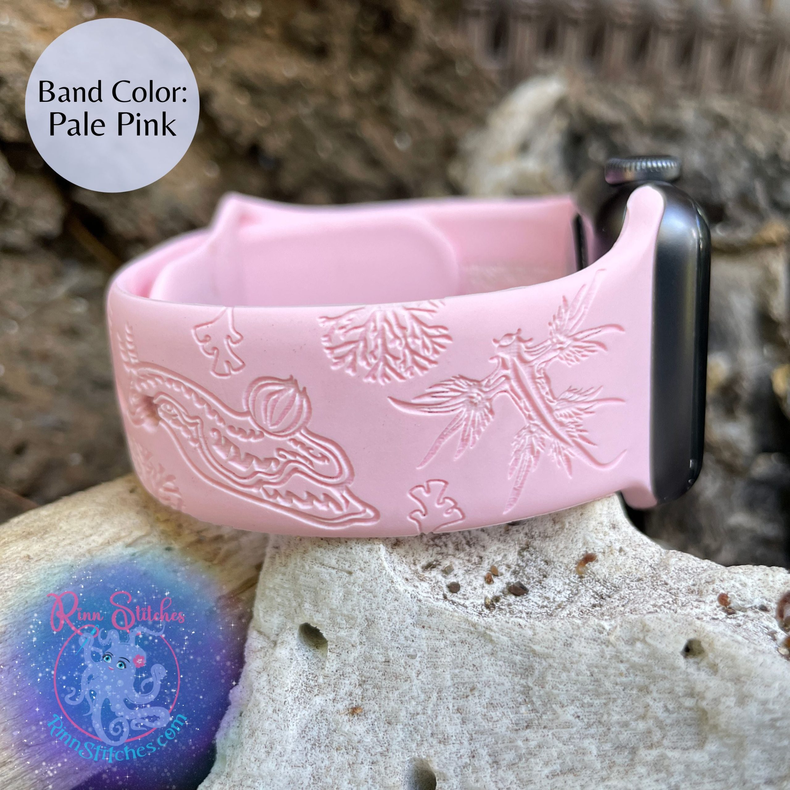 Nudibranch Laser Engraved Silicone Watch Band - Apple Watch Compatible - Image 5