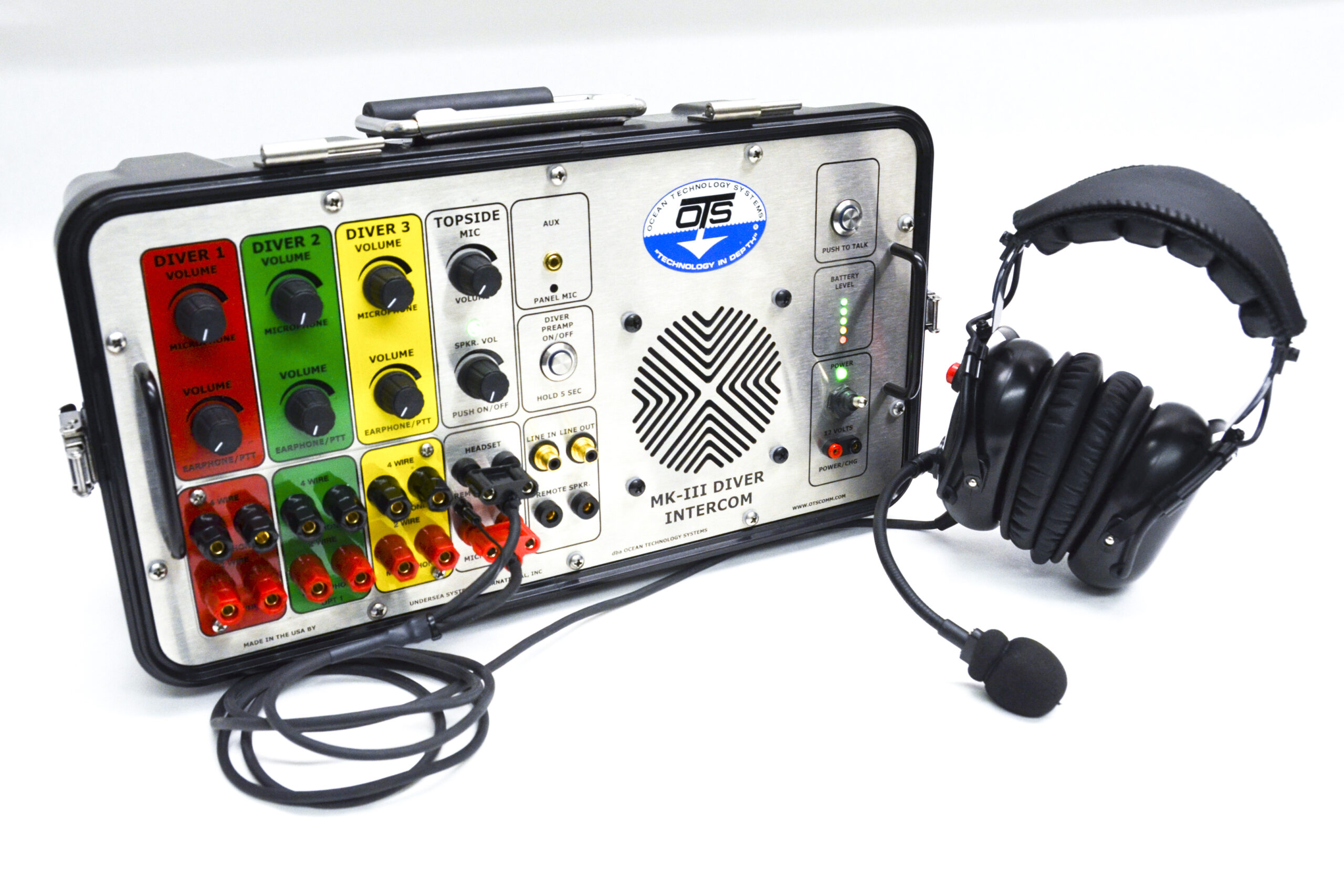 Mk-iii 3 Diver Air Intercom. Banana Plug Umbilical Subpanel (2/4 Wire Capable). - Image 10