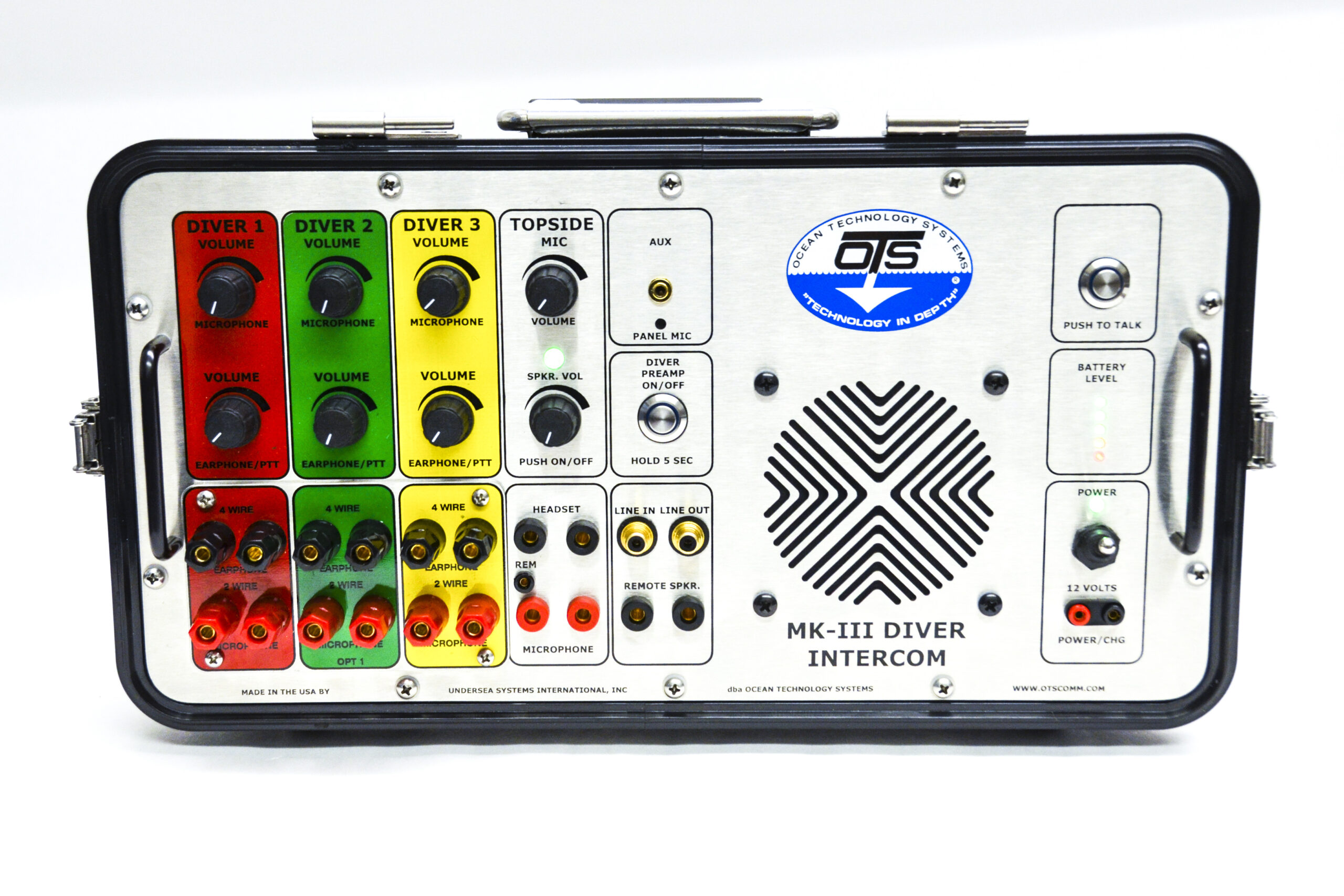 Mk-iii 3 Diver Air Intercom. Banana Plug Umbilical Subpanel (2/4 Wire Capable). - Image 9