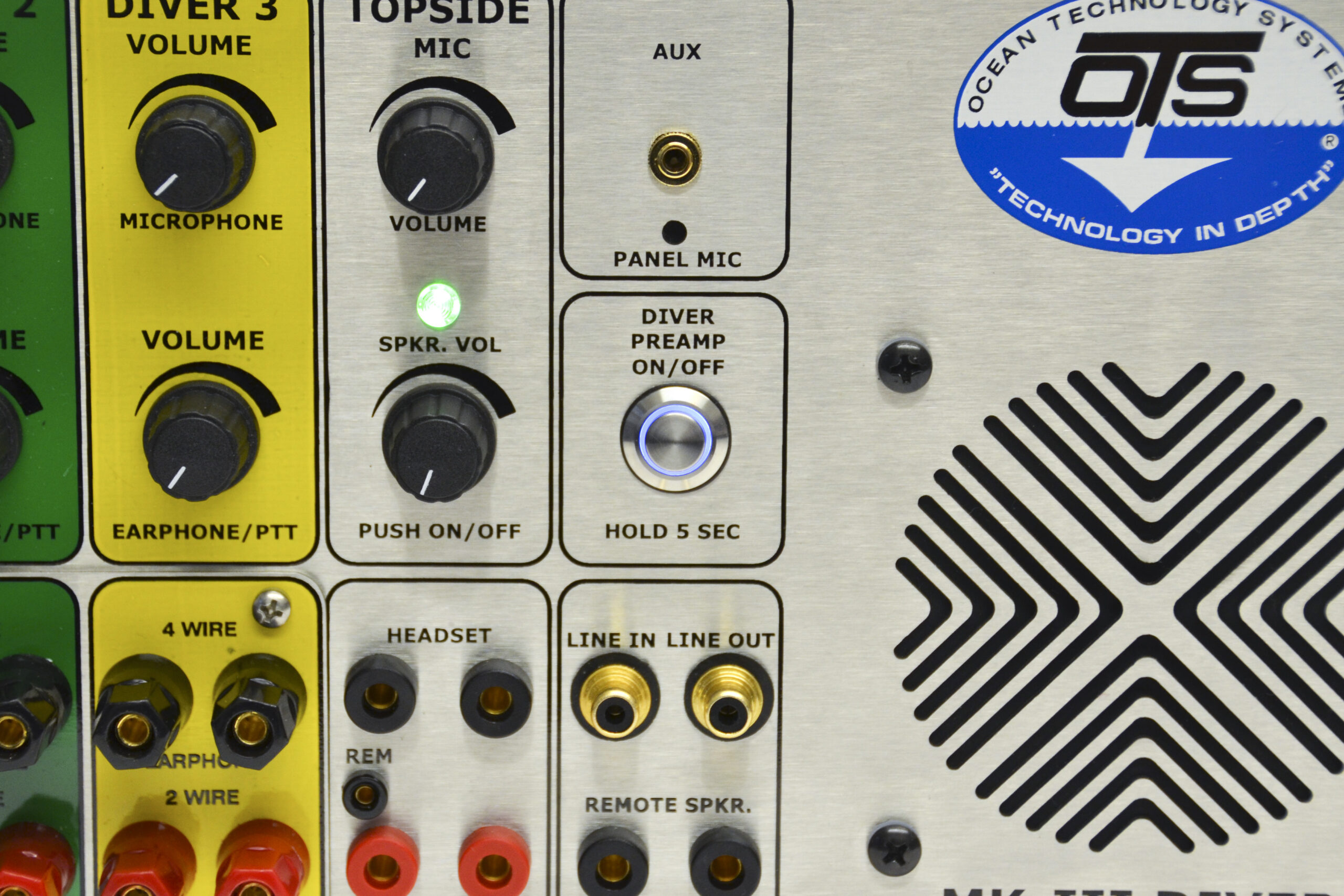 Mk-iii 3 Diver Air Intercom. Banana Plug Umbilical Subpanel (2/4 Wire Capable). - Image 5