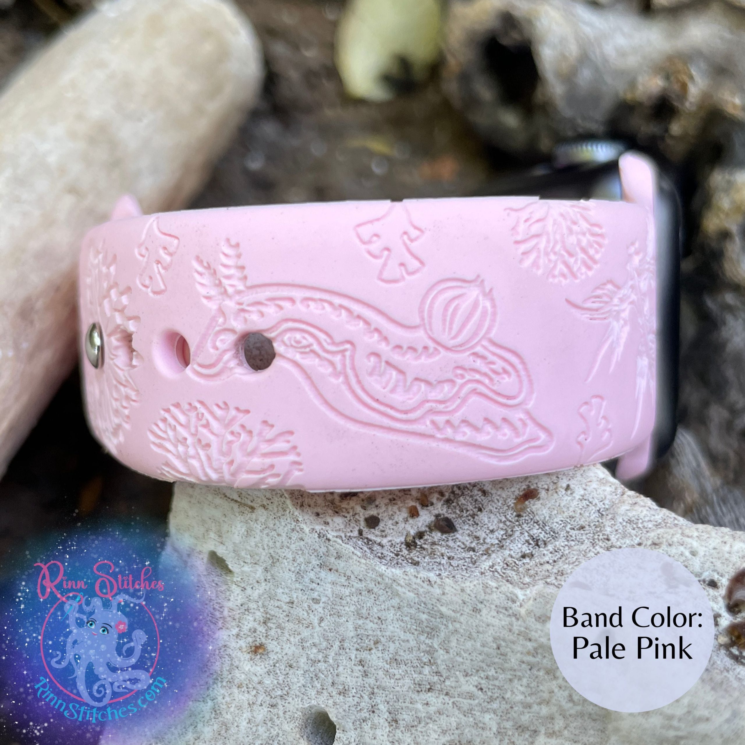 Nudibranch Laser Engraved Silicone Watch Band - Apple Watch Compatible - Image 4