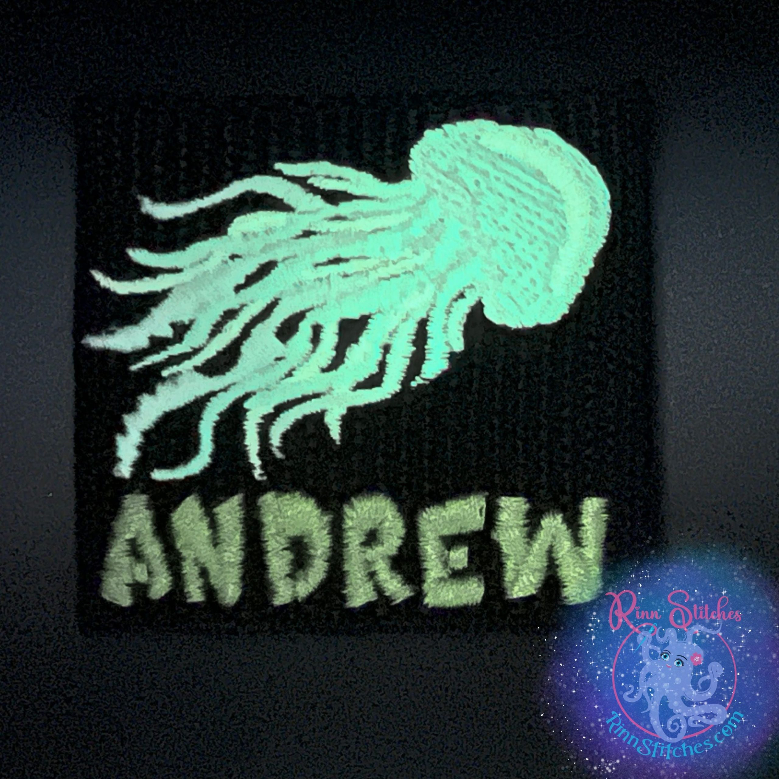 Glow In The Dark Personalized Jellyfish BCD Tag - Image 2