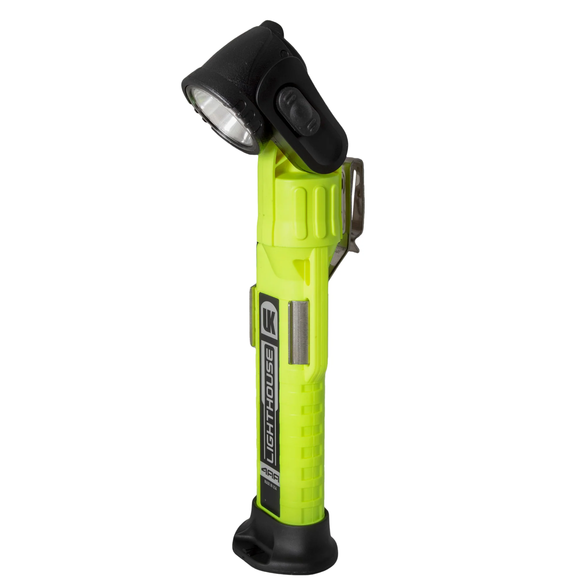 UK 4AA Lighthouse Dual Beam White-Green w/Magnetic Base - Right Angle eLED Work Light - Image 4