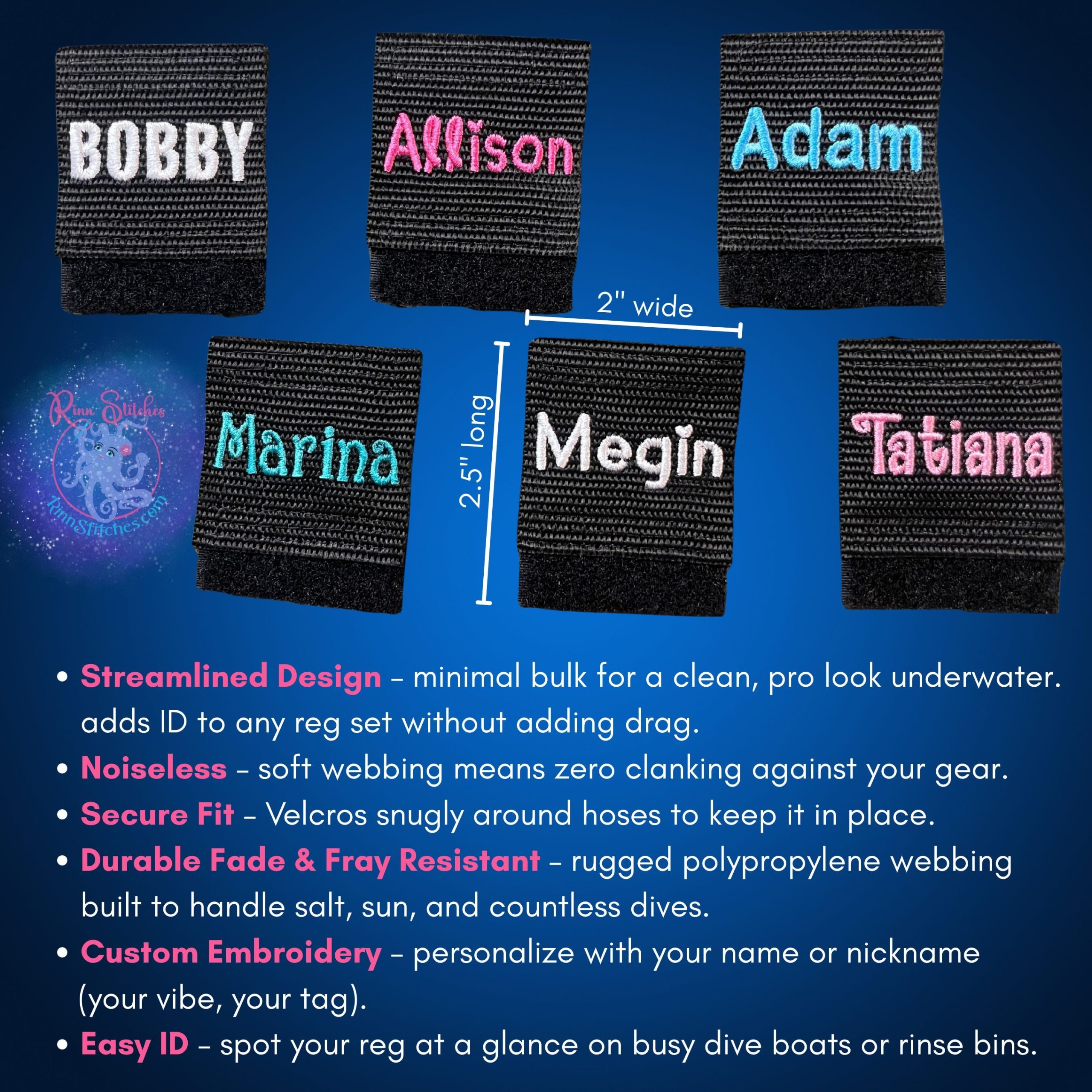 Regulator Tag - 3 Inch Four Pack (Best For Names Up to 12 Characters) - Image 5