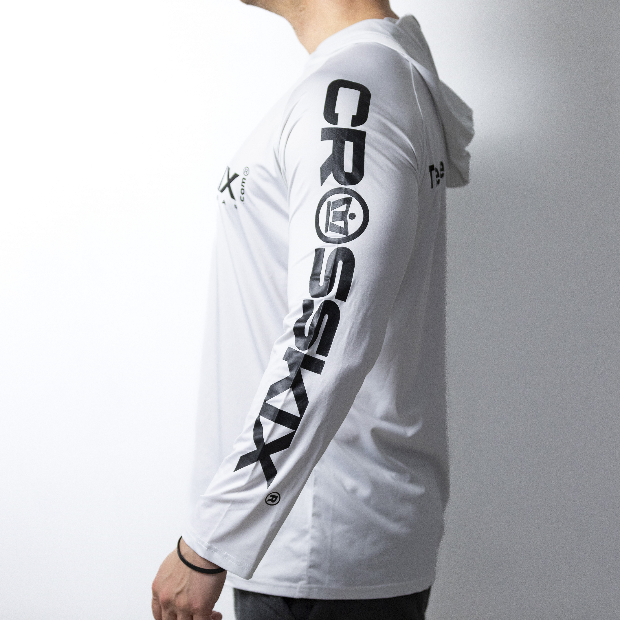 Crosskix Hooded Long Sleeve Athletic Performance Shirt - UPF30 - Image 2