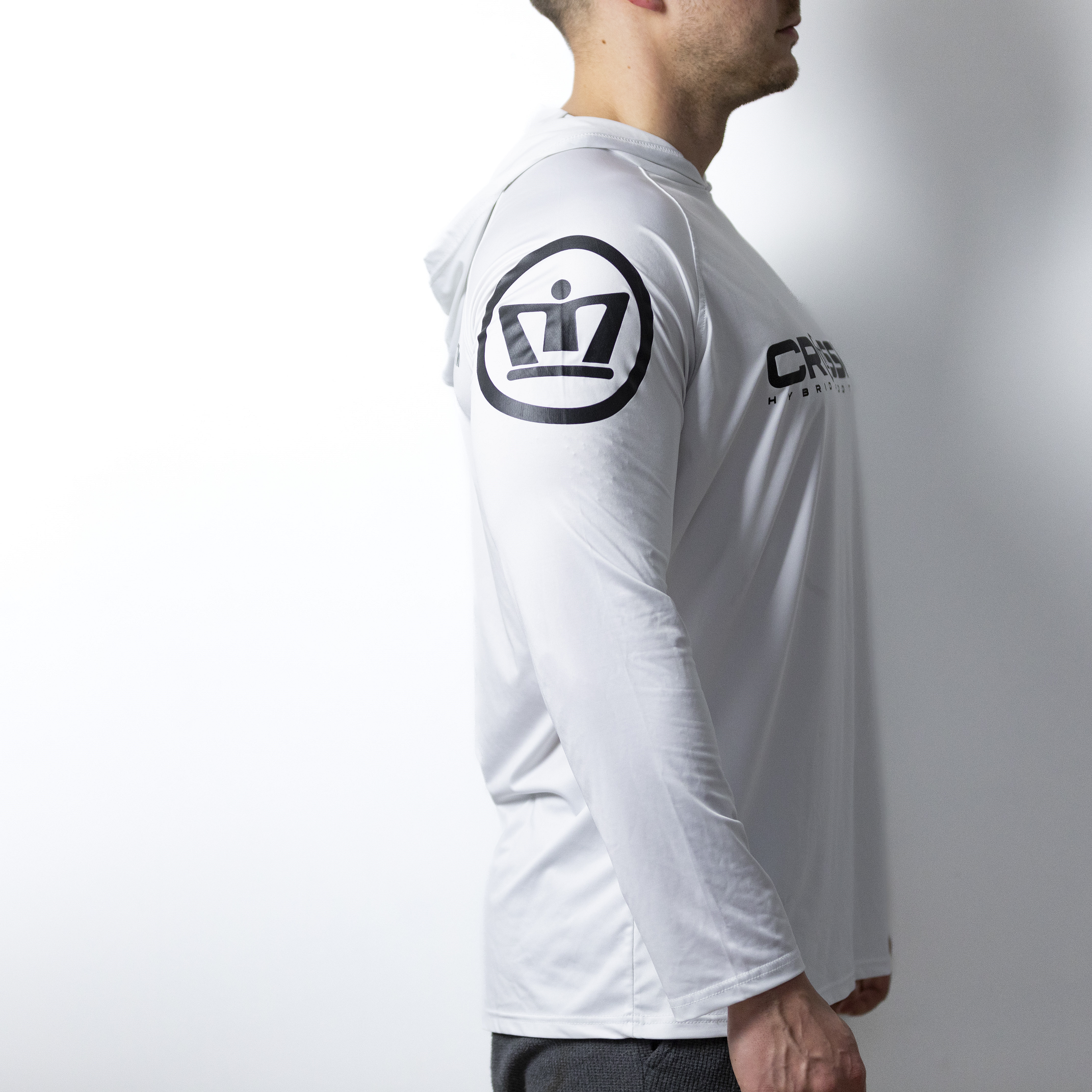 Crosskix Hooded Long Sleeve Athletic Performance Shirt - UPF30 - Image 3