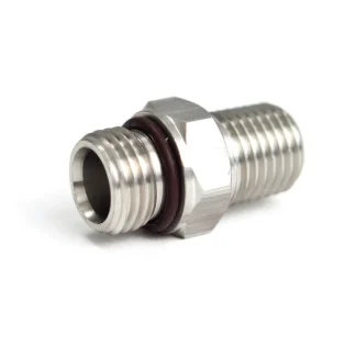 SS Adapter 9/16-18 to 1/4" NPT
