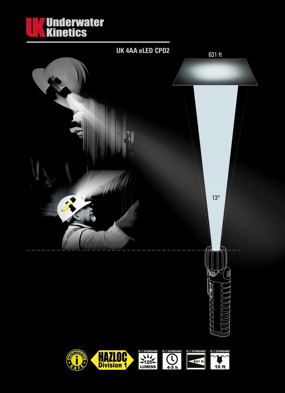 UK 4AA eLED CPO - Intrinsically Safe Flashlight - Image 4