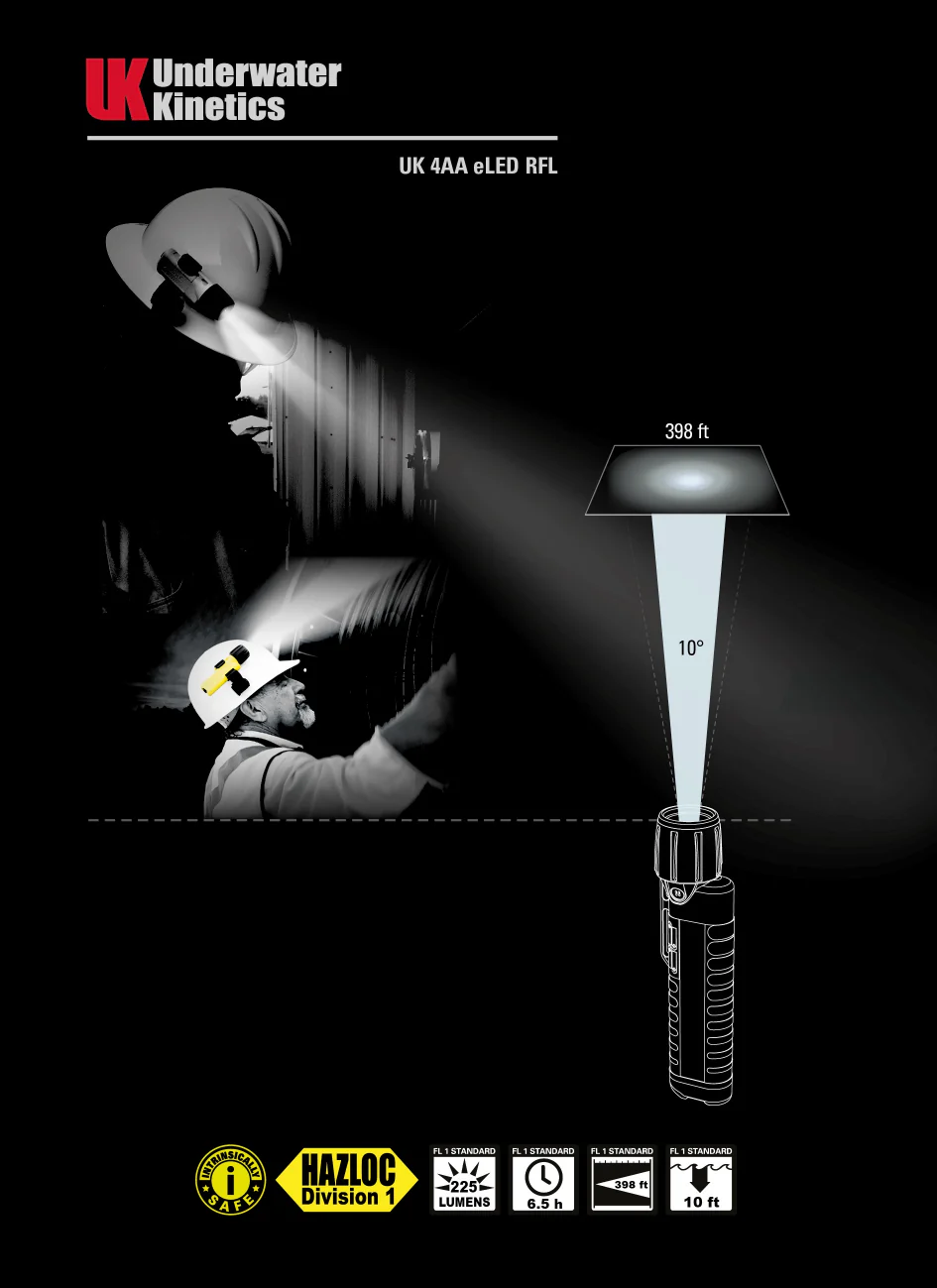 UK 4AA eLED RFL - Intrinsically Safe Flashlight - Image 7