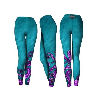 Sea Fear - Blue Octo Performance Leggings