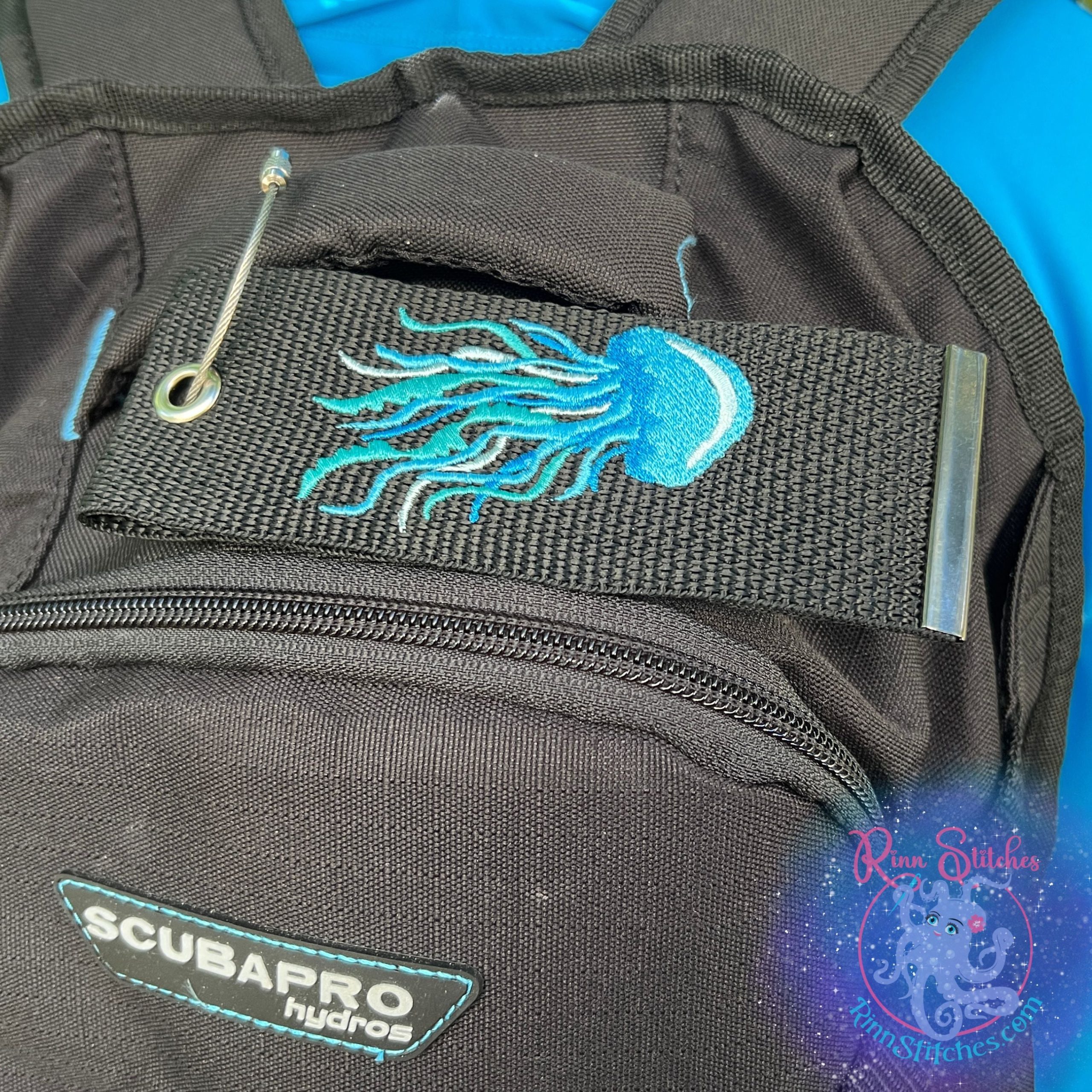 Jellyfish Luggage Tag, Personalized Embroidered Bag Tag - Image 8