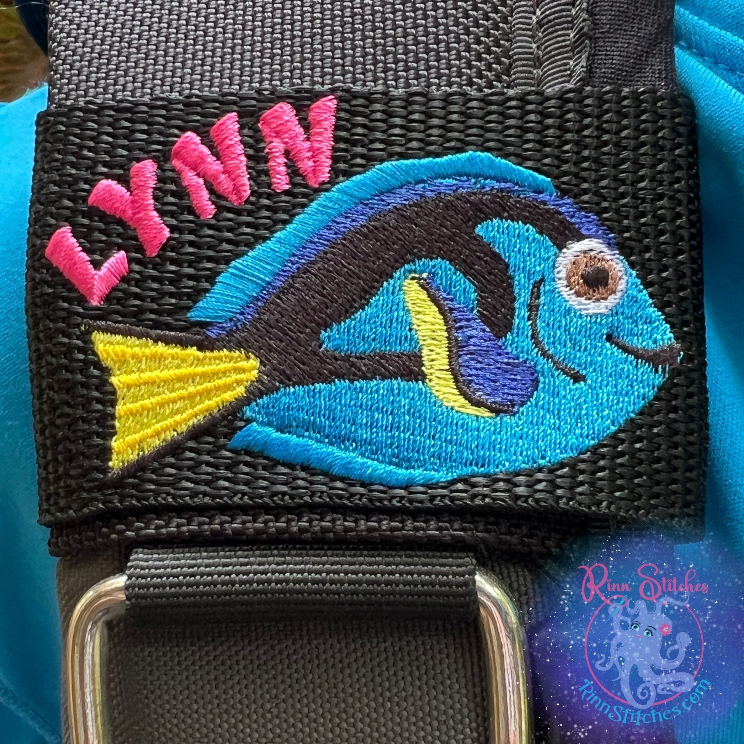 Blue Tang Tropical Fish Personalized BCD ID Tag - Image 11