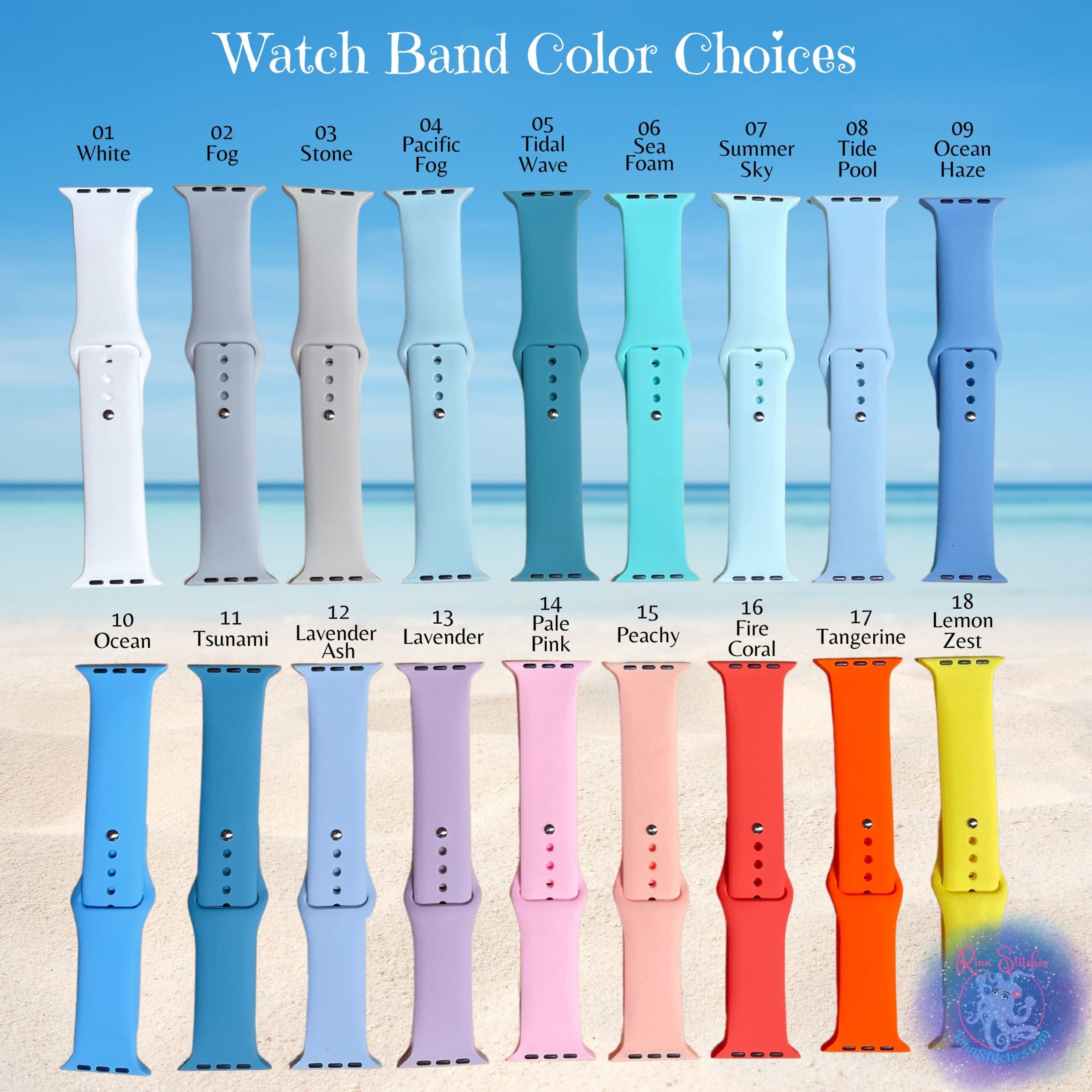 Nudibranch Laser Engraved Silicone Watch Band - Apple Watch Compatible - Image 3
