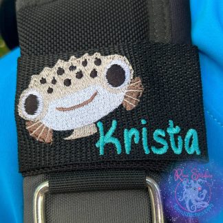 Cute Puffer Fish Personalized Scuba Diver BCD ID Tag