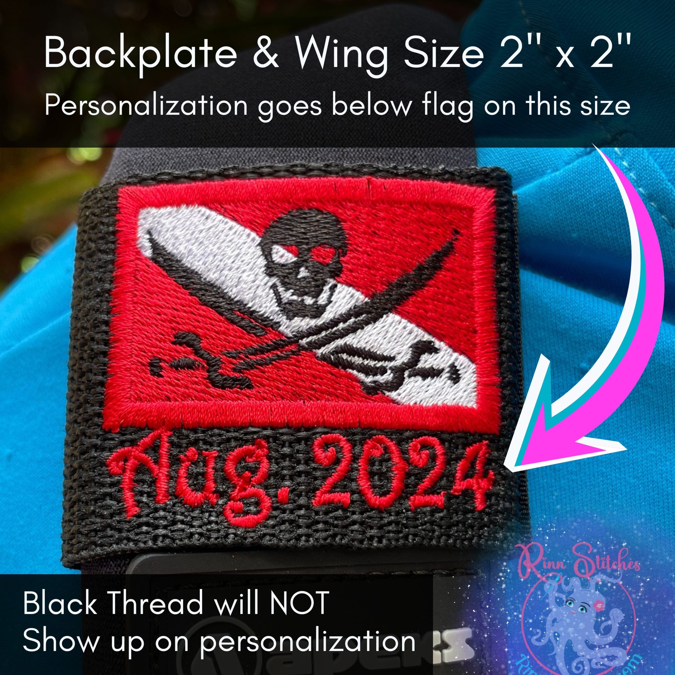 Pirate Dive Flag Personalized Bcd Tag - Image 2