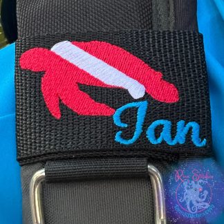Dive Flag Sea Turtle Personalized Bcd Tag