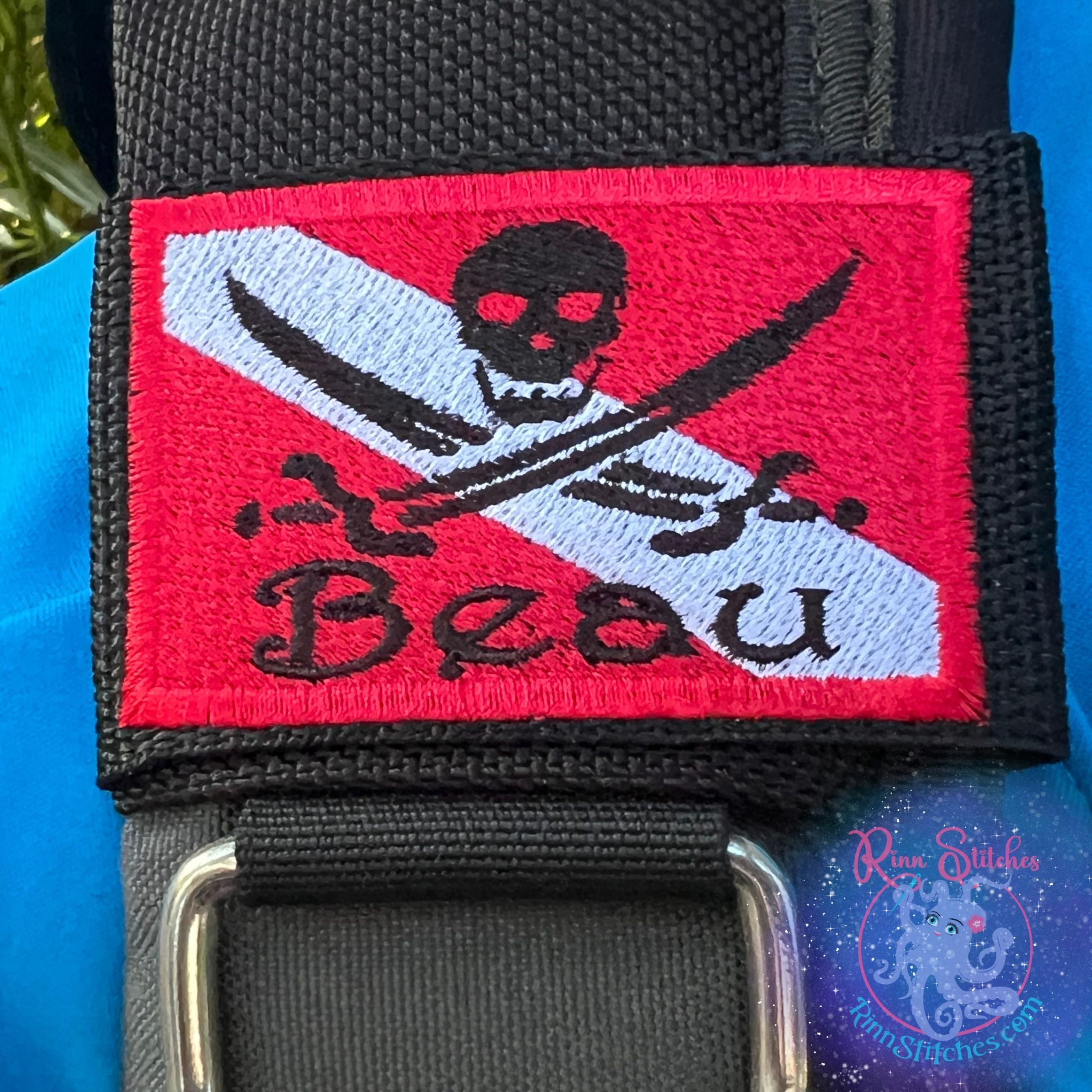 Pirate Dive Flag Personalized Bcd Tag