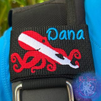 Dive Flag Octopus (Tako) Personalized BCD Tag
