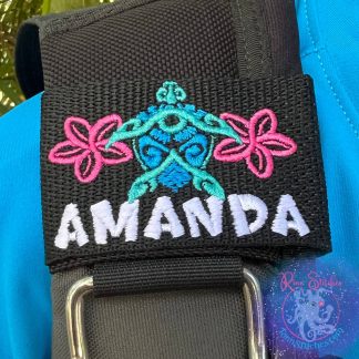Hawaiian Sea Turtle Tiki (Honu Tiki) Personalized BCD Tag