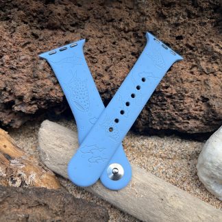 Whale Shark Laser Engraved Silicone Watch Band - Apple Watch Compatible