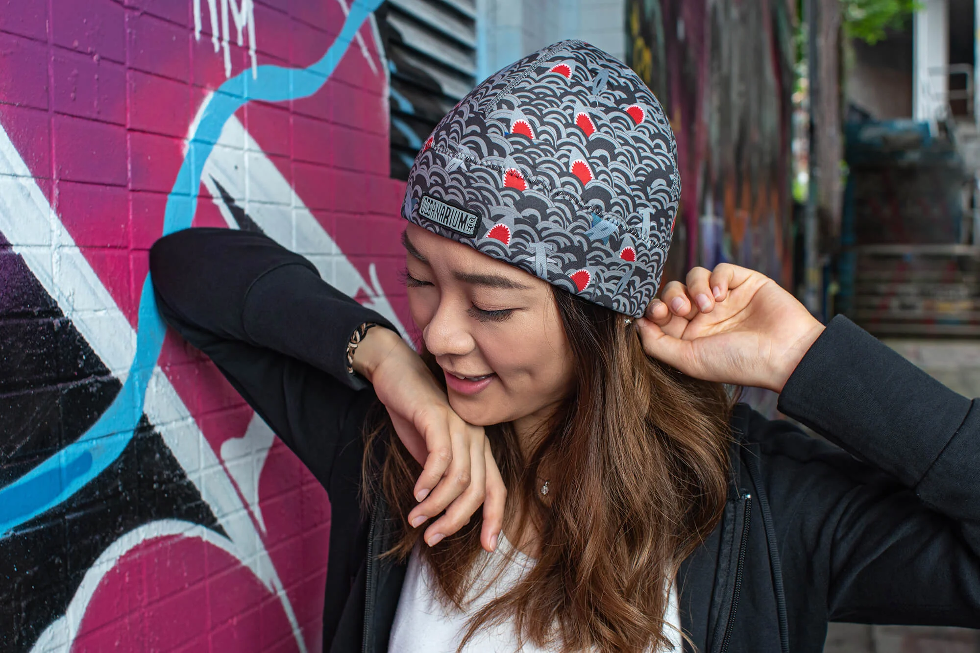 Sharks Neoprene Beanie ( Grey ) - Image 3