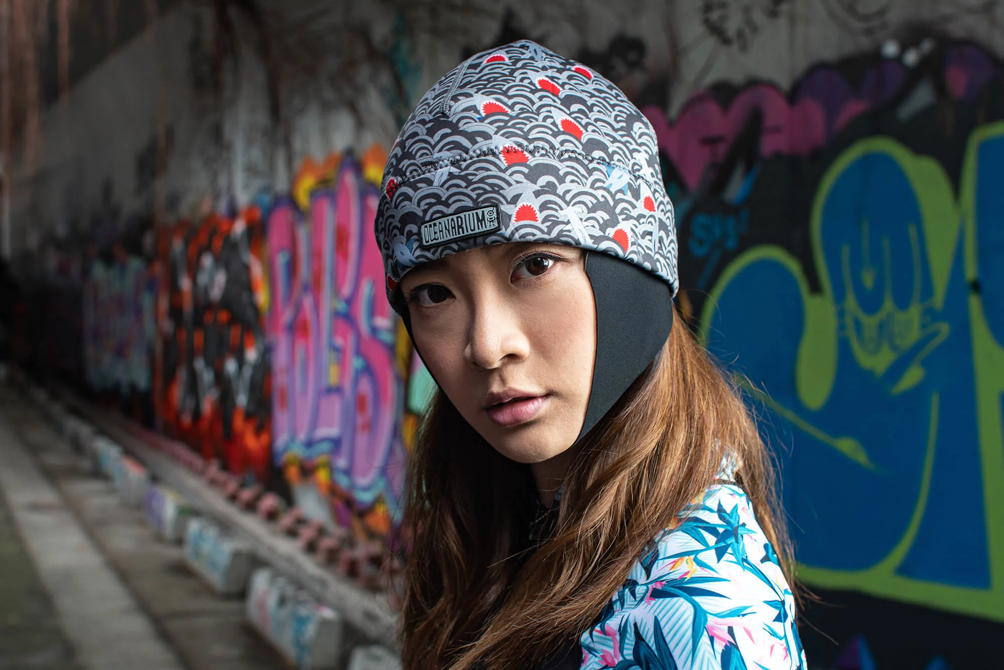Sharks Neoprene Beanie ( Grey ) - Image 2