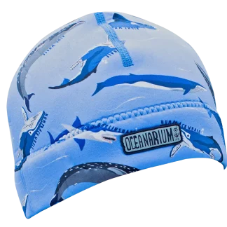 Whale Neoprene Beanie ( Blue )