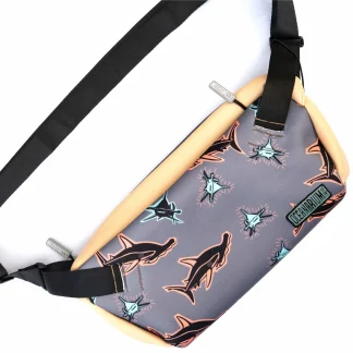 Hammerhead Sharks Neoprene Sling Bag (Plum)