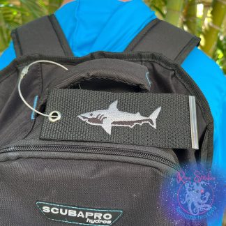 Shark Luggage Tag, Personalized Embroidered Bag Tag