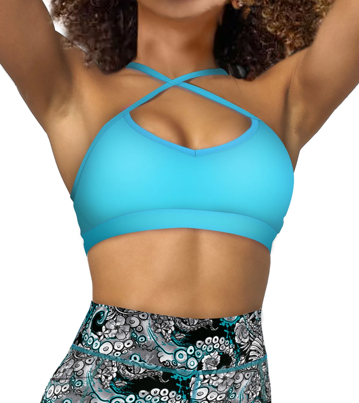 Bahama Blue Bikini Sports Bra Hybrid - Image 2