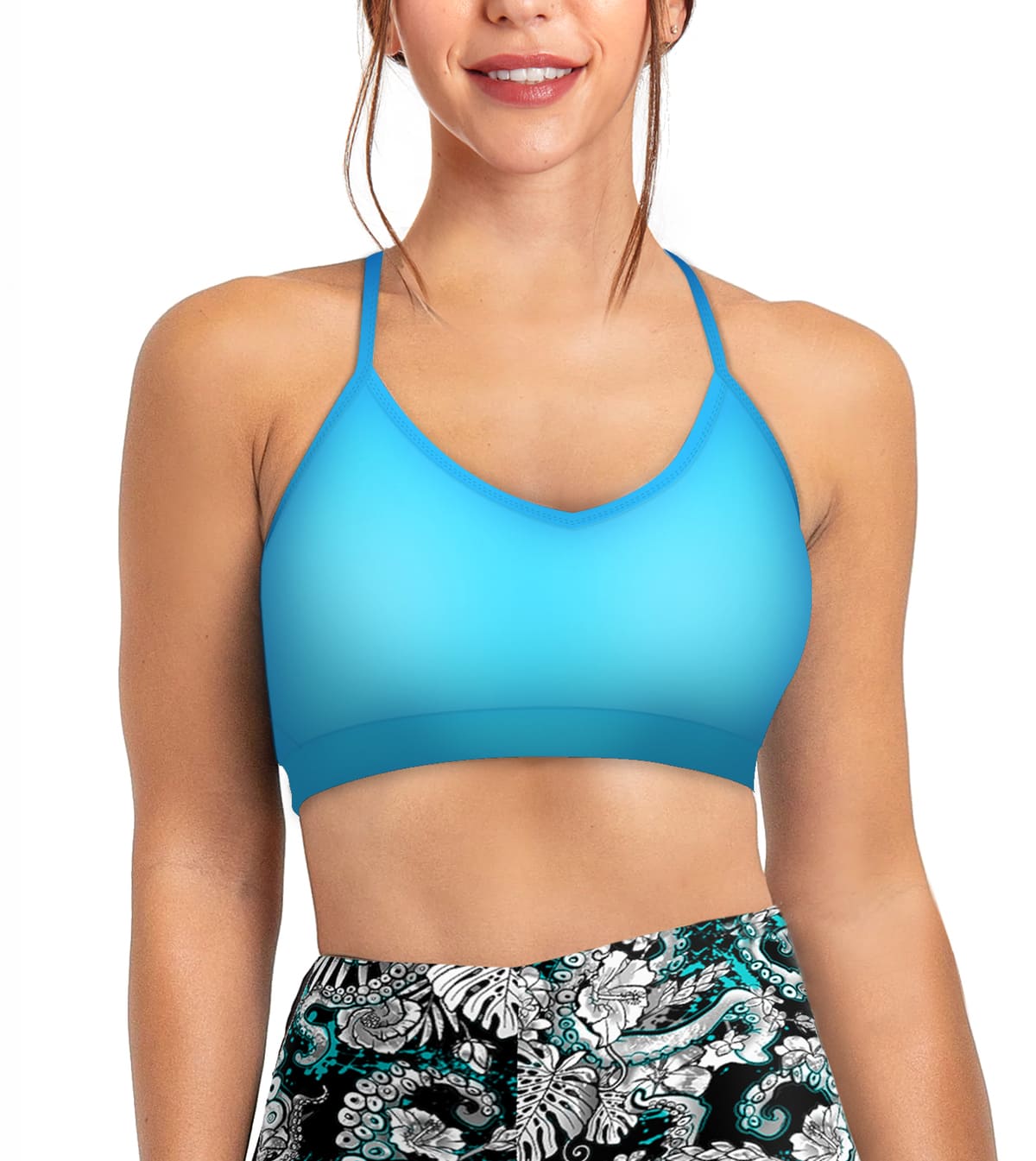 Bahama Blue Bikini Sports Bra Hybrid