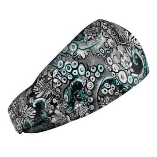 Electric Blue Octofloral Scuba Headband
