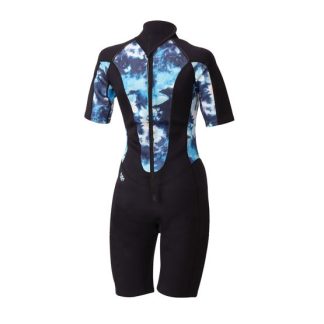 Wetsuit Shorty For Women 2mm - Black, Small