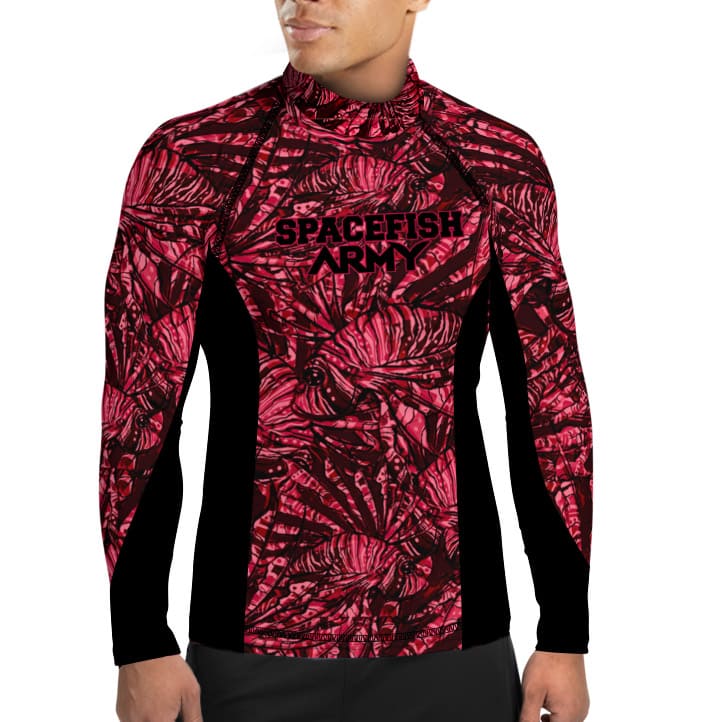 MENS Lionfish Invasion High Neck Rash Guard