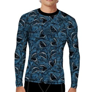 MENS Shark Camo Rash Guard