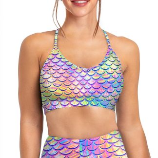 Psychedelic Mermaid Bikini Sports Bra Hybrid