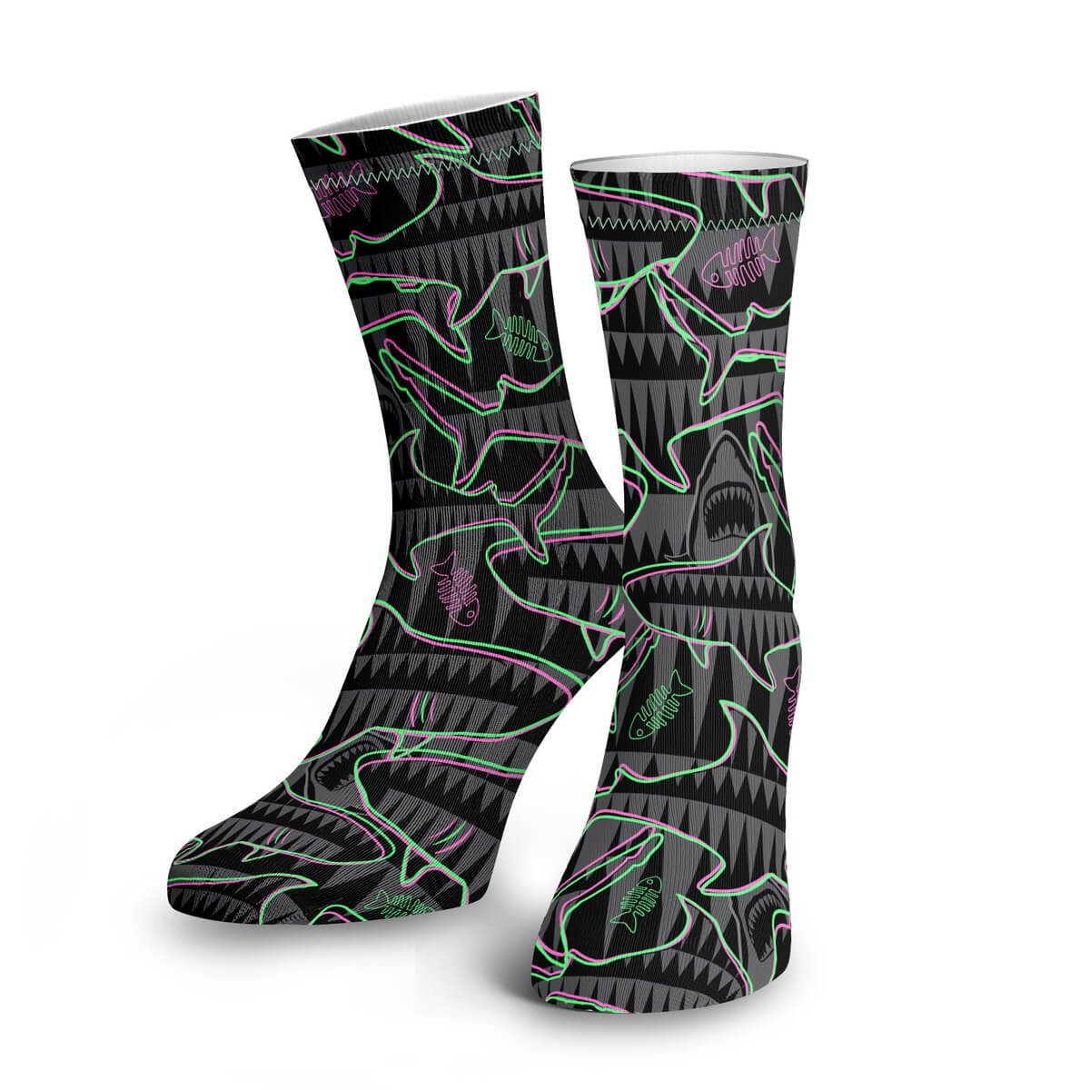Neon Jaws Dive Socks