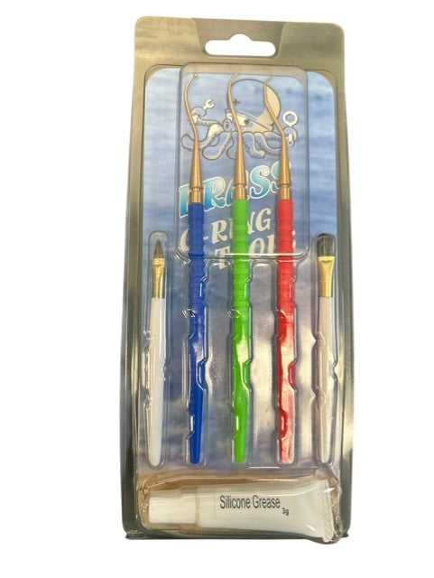 Brass - Ring Pick Set (3) w/ Silicone Grease