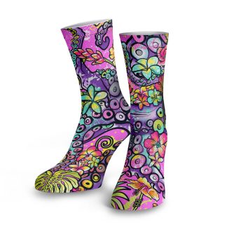 Octofloral Splatterparty Dive Socks
