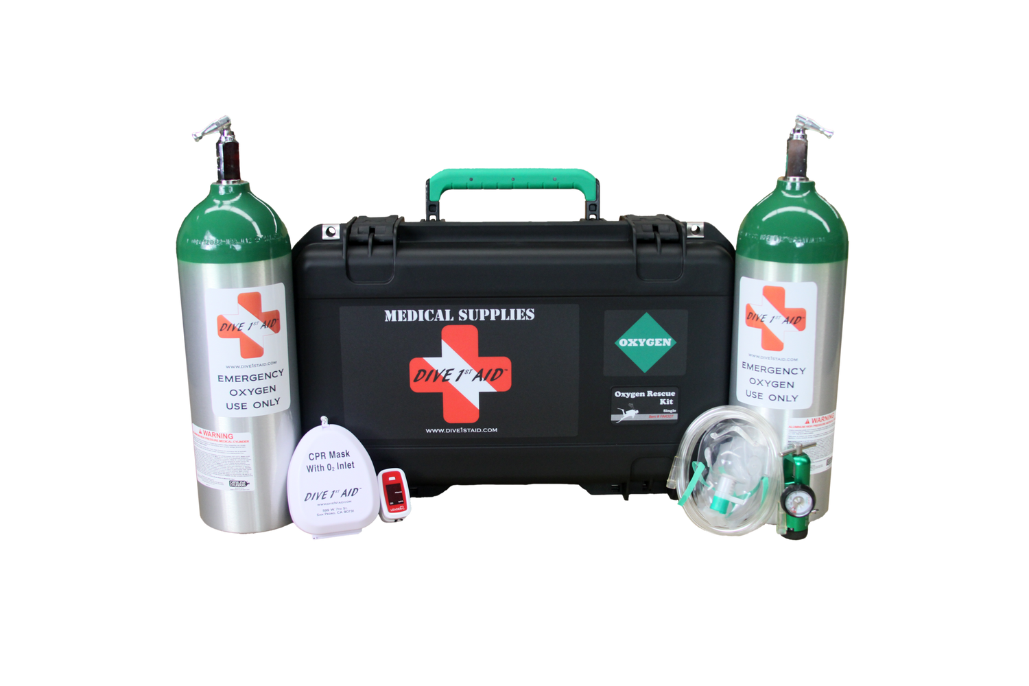 Oxygen Rescue Kit (Double Jumbo D) ‐ Hard Case