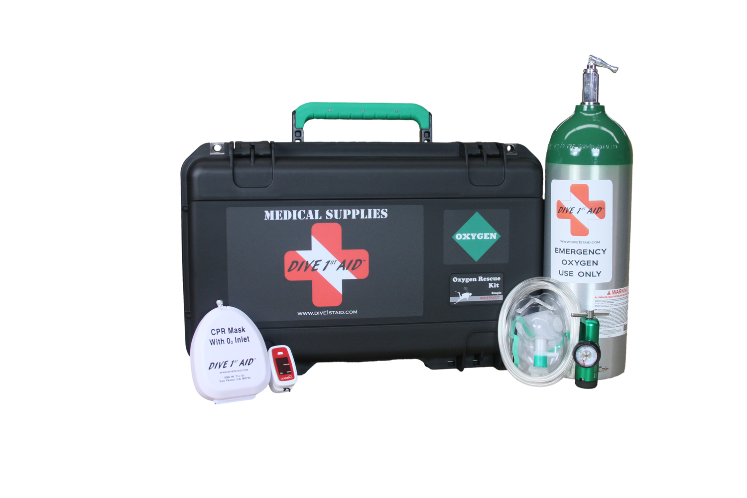 Oxygen Rescue Kit (Single Jumbo D) ‐ Hard Case