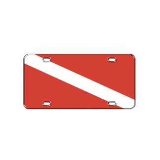 Innovative Scuba -License Plate Metal Dive Flag