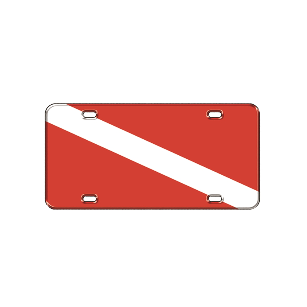 Innovative Scuba -License Plate Metal Dive Flag