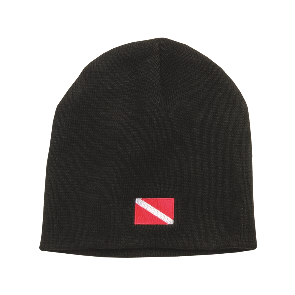 Innovative Scuba - 24 Knit Cap Black W/Flag
