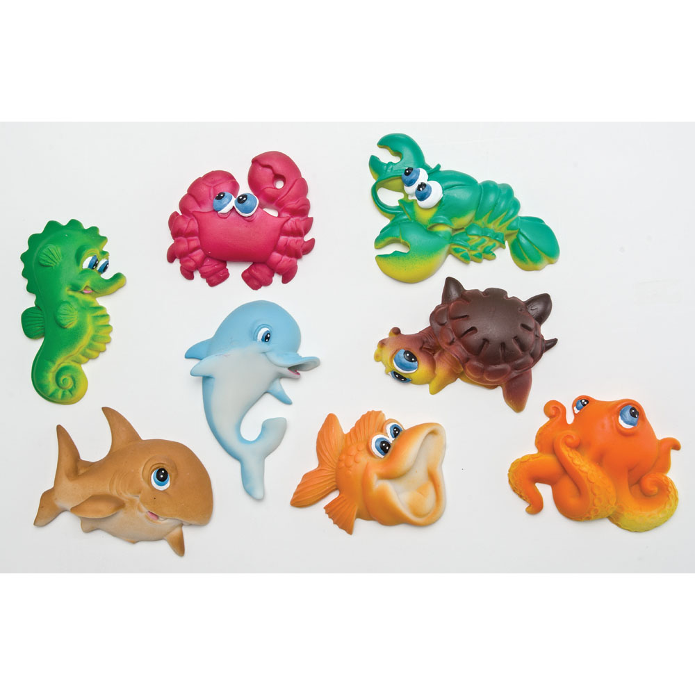 Innovative Scuba - Sea Creature Fish Magnets-8 Pc