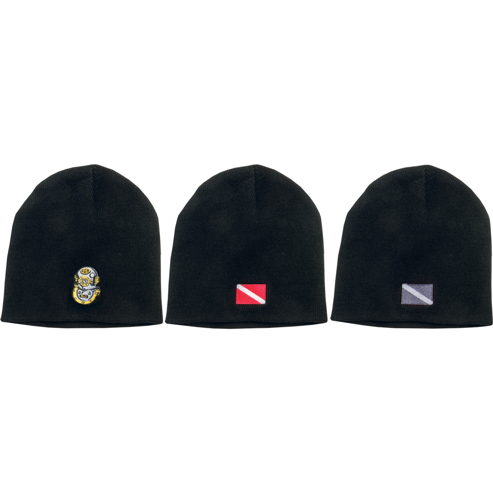 Innovative Scuba - 24 Knit Cap Black W/Flag - Image 2
